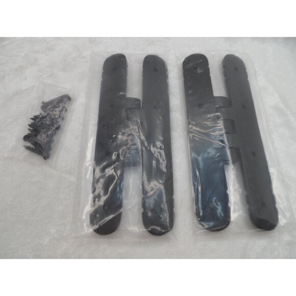 Lynn Cove Foundry Cast Aluminum Bi-Folding Shutter Hinges Pair Flat Black 2 3/4" - Picture 3 of 5